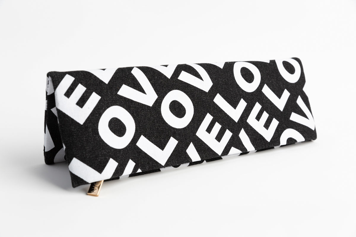 Love Clutch Denim - Black and White