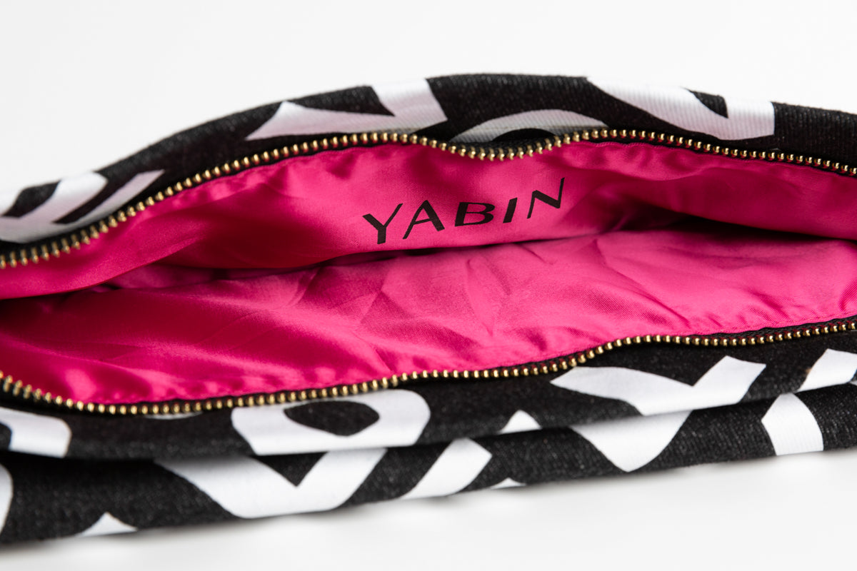 Love Clutch Denim - Black and White