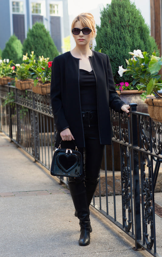 The Geraldine Heart Bag — Midnight