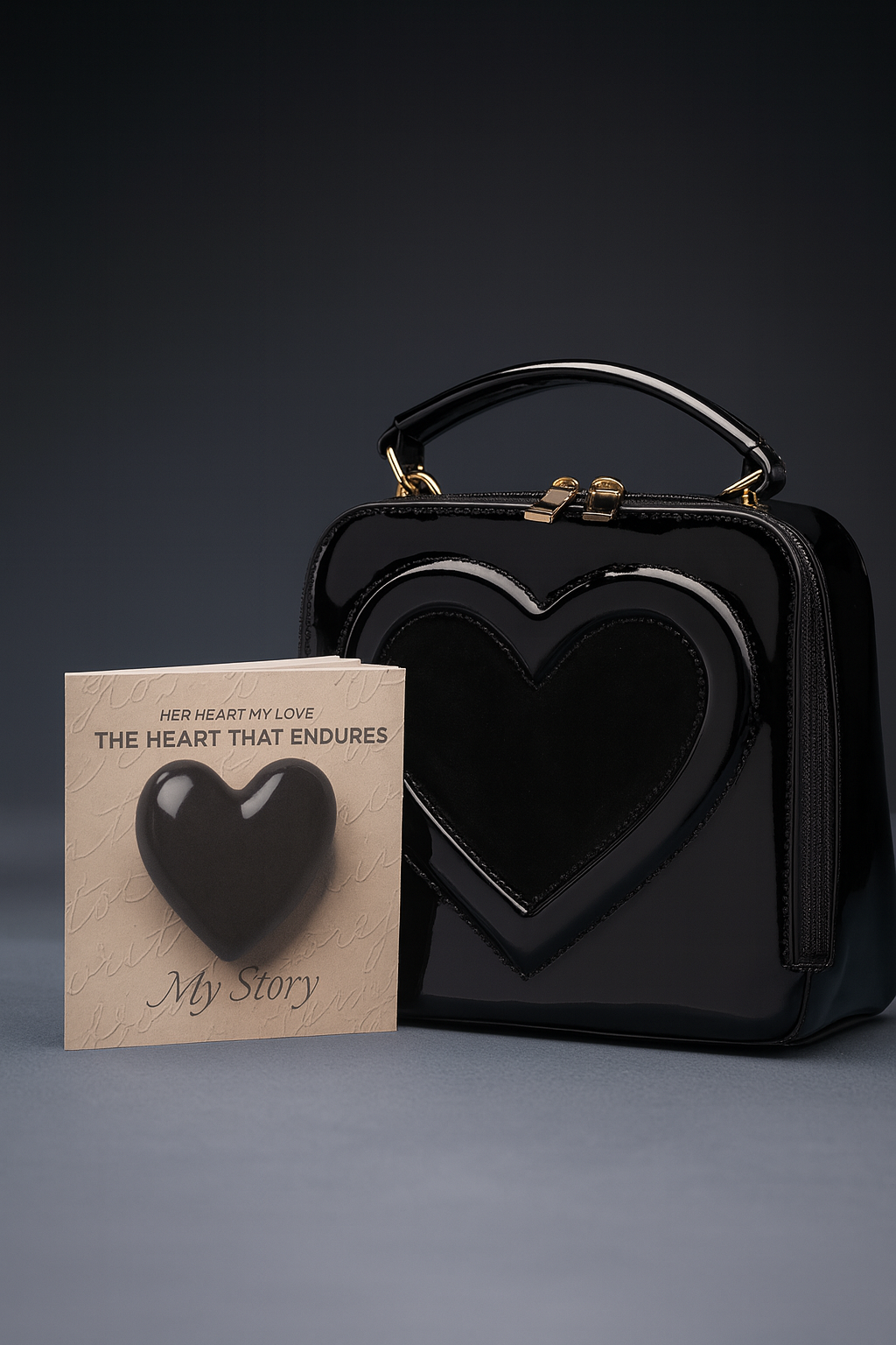 The Geraldine Heart Bag — Midnight