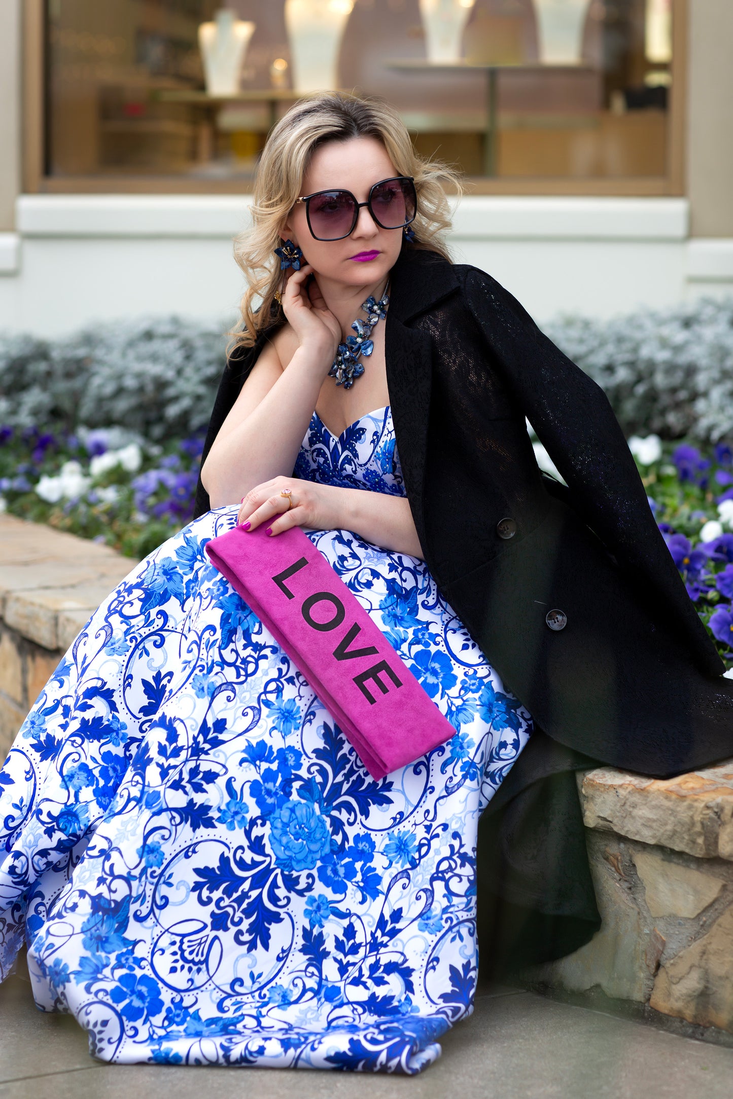 Deep Fuchsia Classic Love Clutch